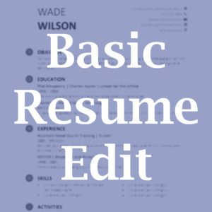 Basic Resume Edit